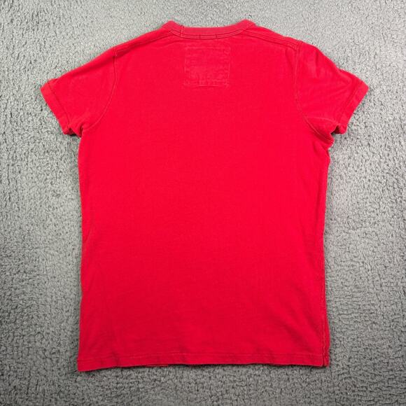 Abercrombie & Fitch Muscle Fit Shirt Men S Red Crew Club Embroidered Vintage Y2K - Picture 6 of 9